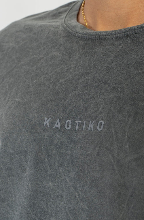 Camiseta Basic Washed Black