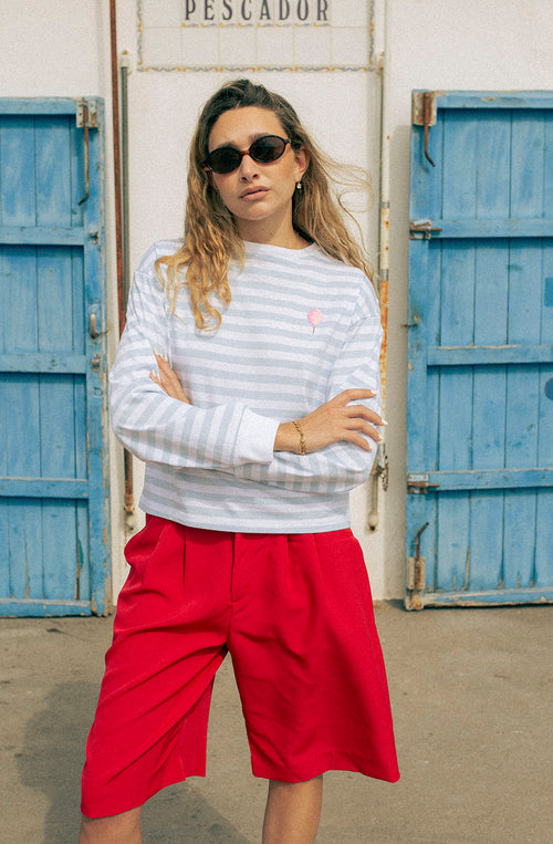 Camiseta Stripes White Sky Cotton Candy