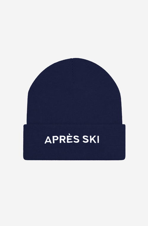 Gorro Apres Ski Navy de punto unisex de Kaotiko BCN