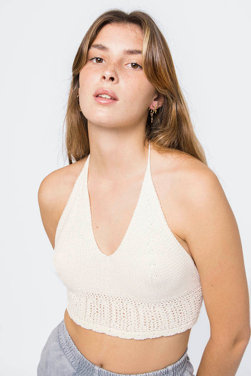 Menorca strappy crochet top