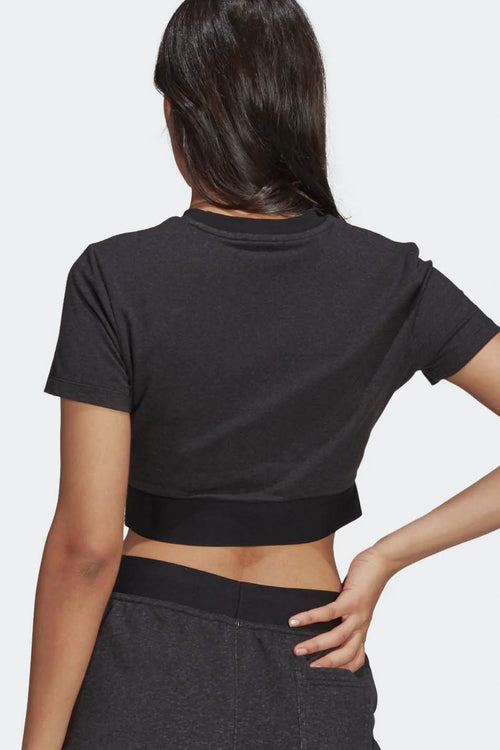Camiseta Adidas Cropped Black Melange
