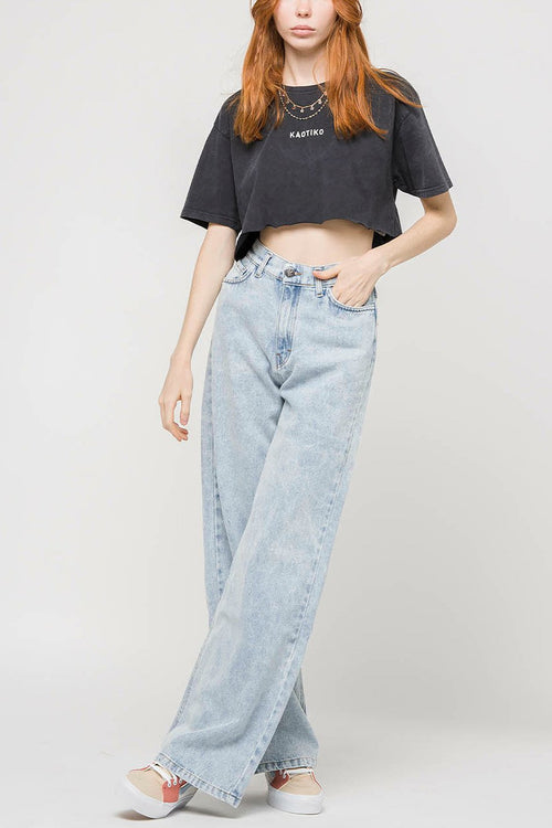 Pantalón Wide Leg Denim Acid