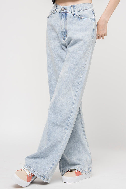 Pantalón Wide Leg Denim Acid