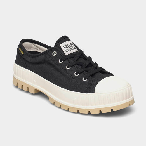 Black / Marshmallow Palladium Pallashock Trainers