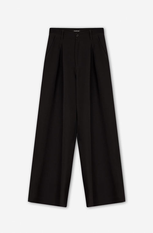 Pantalón Wide Leg Pinzas Black