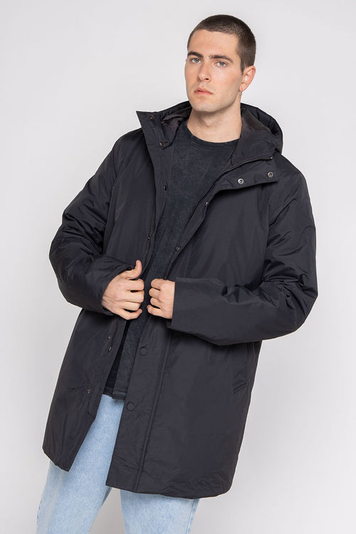 Black Brick Line Parka Jacket