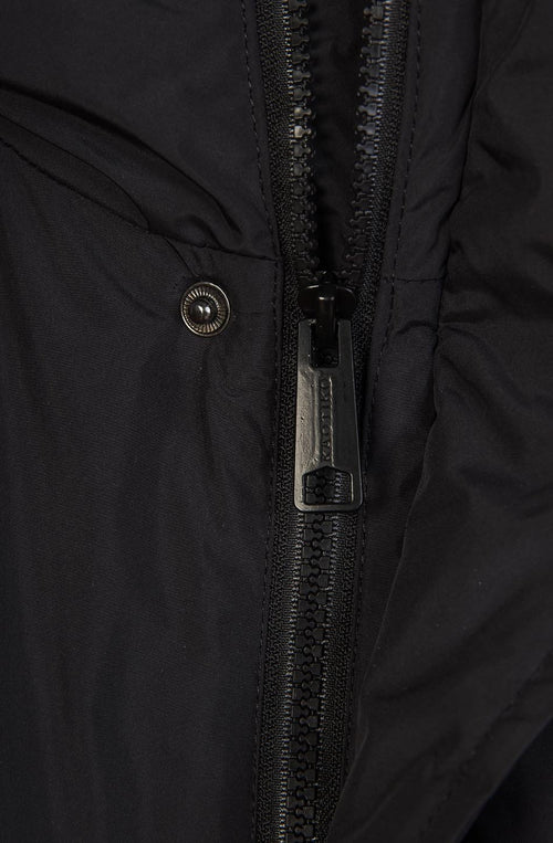 Black Brick Line Parka Jacket