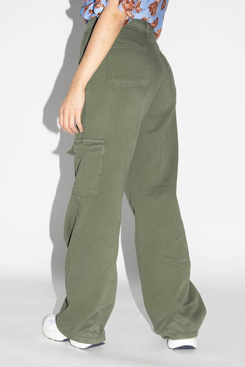 Army Wide Leg Cargo Trousers