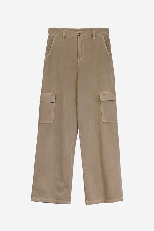 Pantalón Cargo Wide Leg Ivory