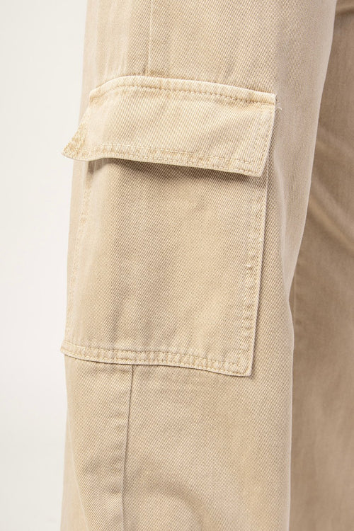 Pantalón Cargo Wide Leg Ivory