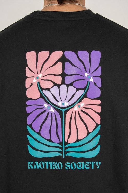 Sudadera Flowers Eye Black