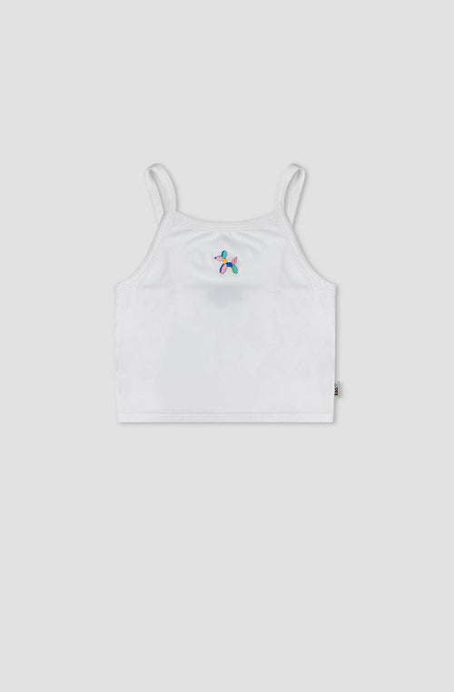 Top Lycra Balloon Puppy White