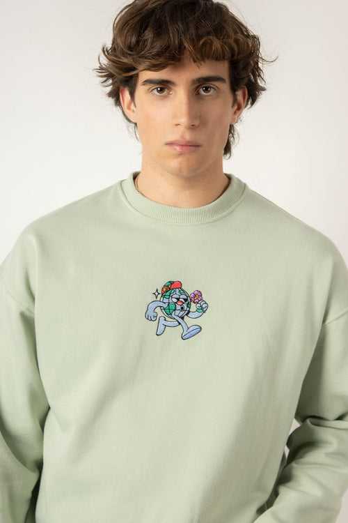 Palid Green World Sweatshirt