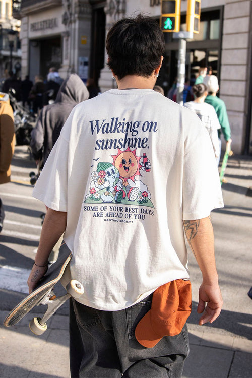 Camiseta Organic Cotton Walking On Sunshine Tabacco