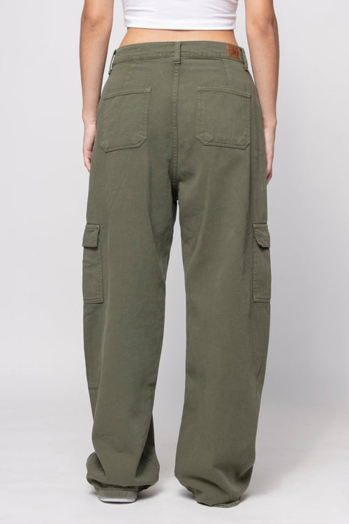 Army Wide Leg Cargo Trousers