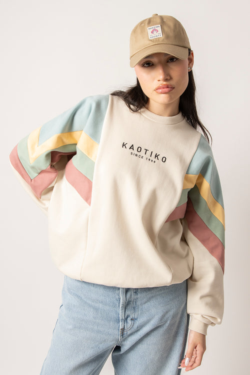 Sudadera Ginger Bone/ Cloud/ Green