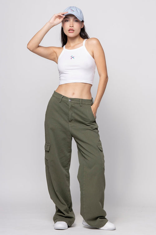 Pantalón Cargo Wide Leg Army