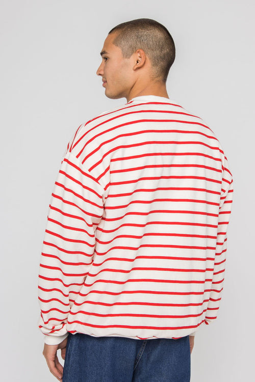 Red Heart Stripes Sweatshirt