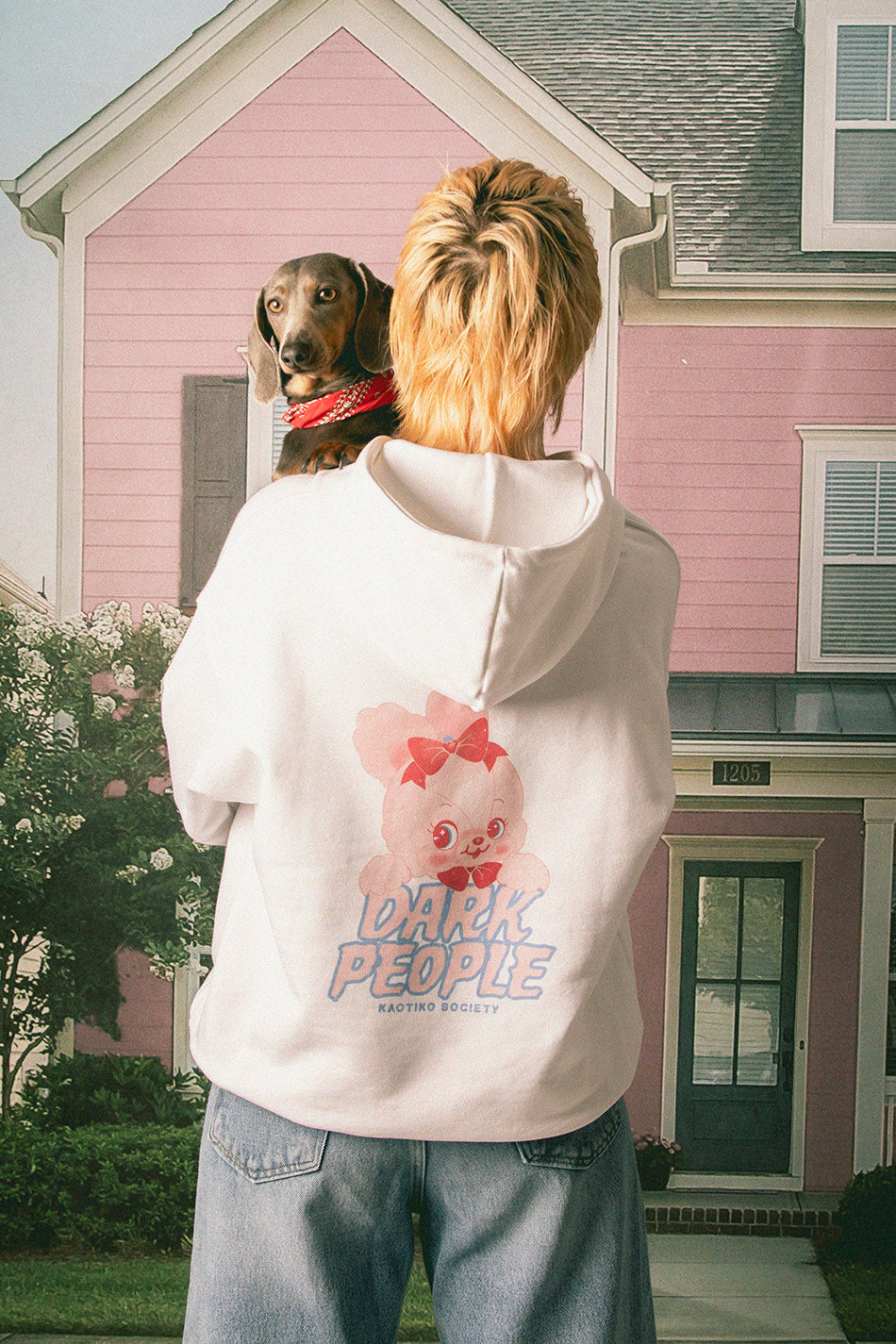 Sudadera Dark People Organic Cotton White