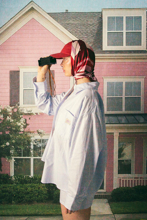 Camisa Stripes Dark People Blue/ White