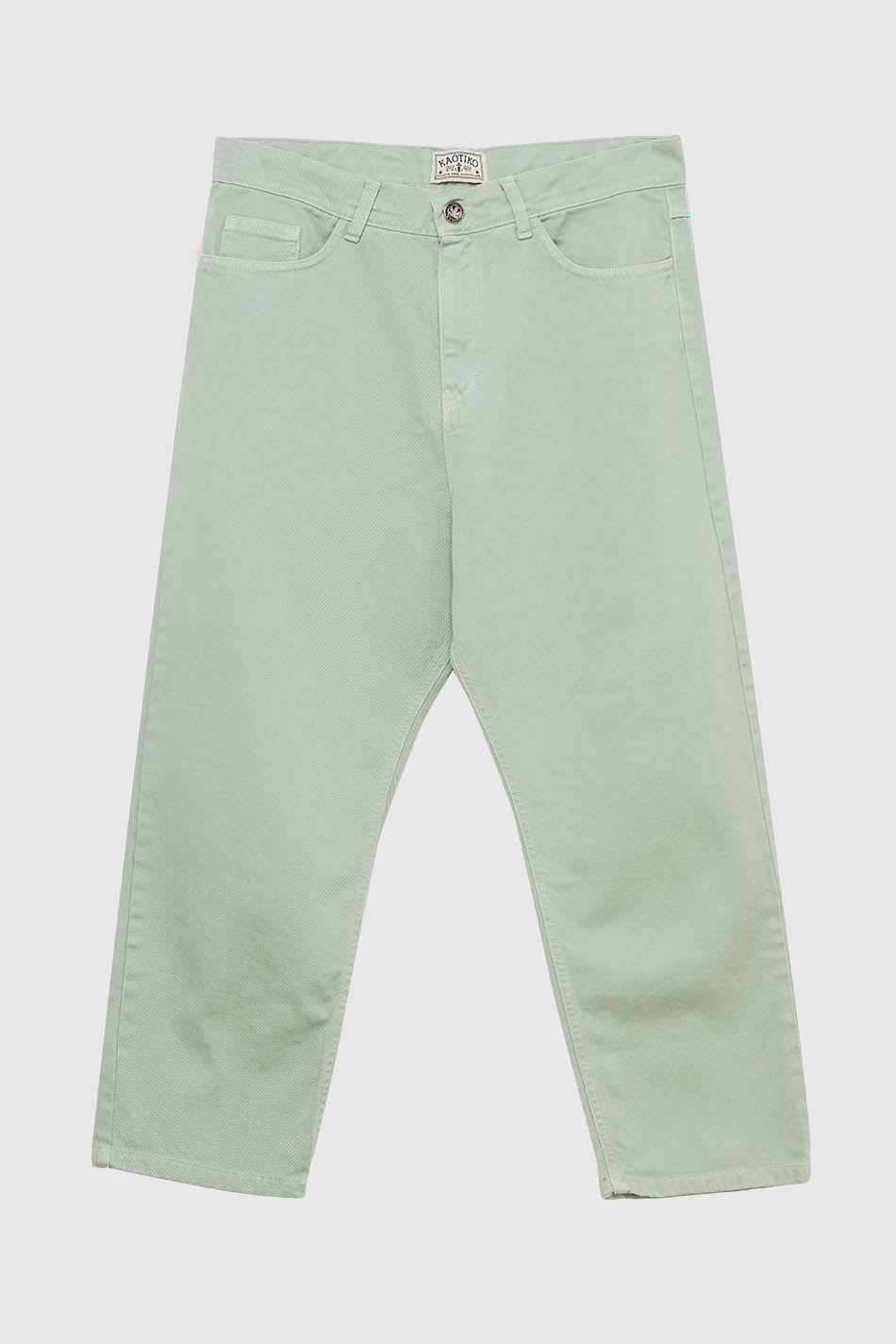 Pantalón Regular Cropped Denim Green