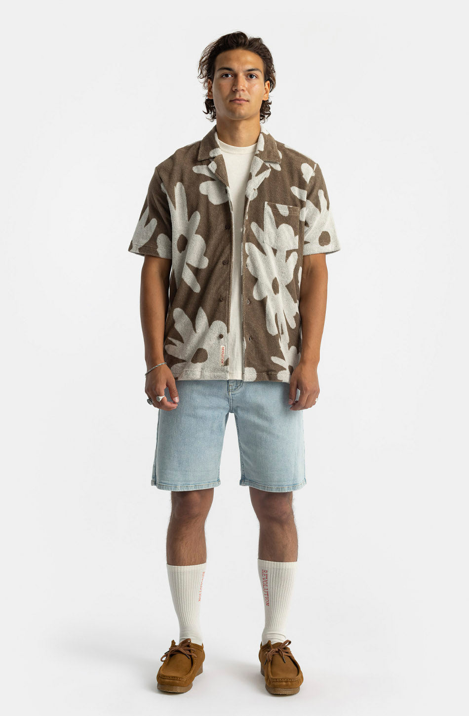 3919 SHIRT S/S  BROWN