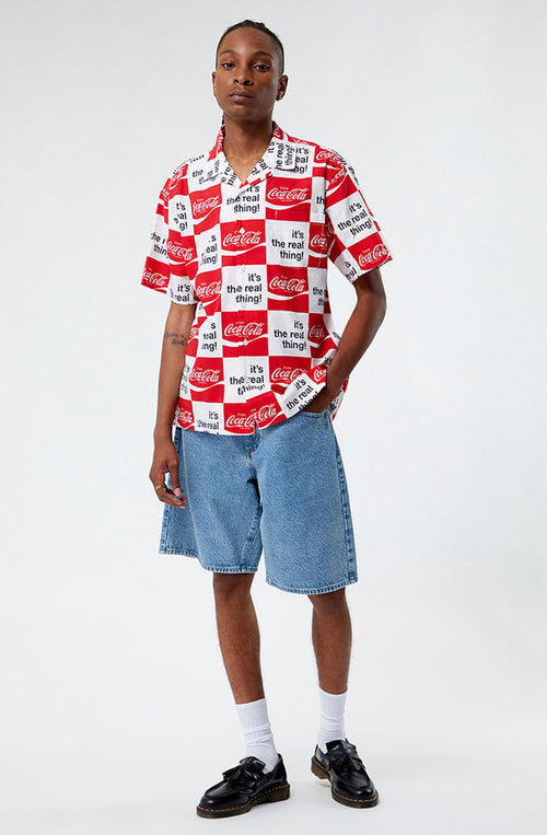 Camisa Brixton x Coca-Cola Bunker White