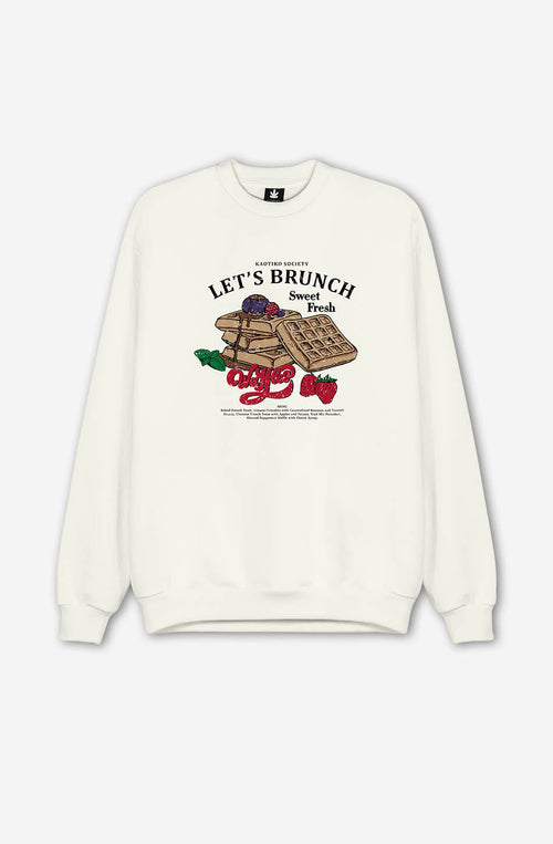 Sudadera Let's Brunch Ivory