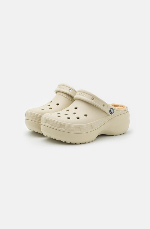 Zuecos Crocs Classic Platform Lined Bone