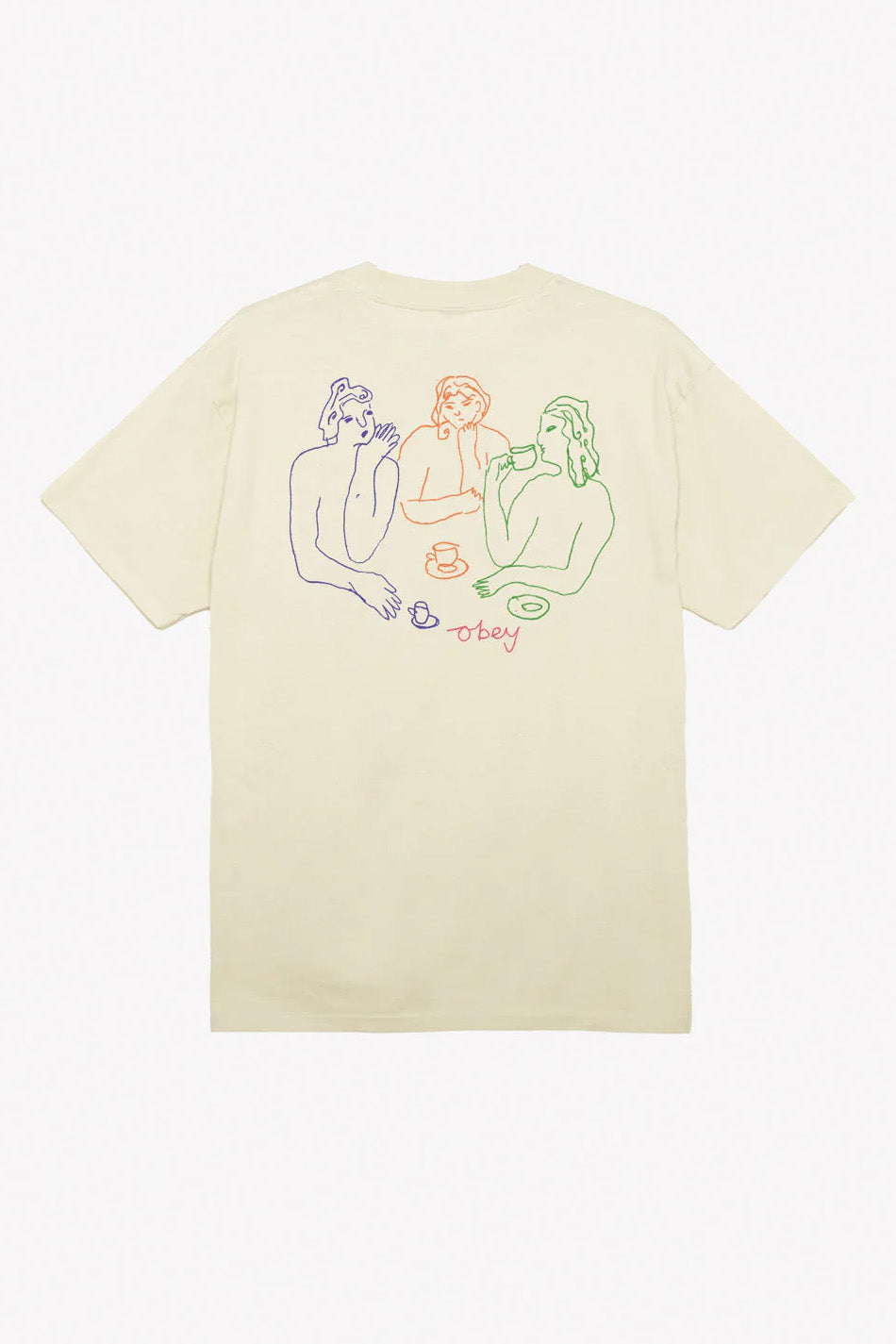 Obey Cup Of Tea Cream T-shirt