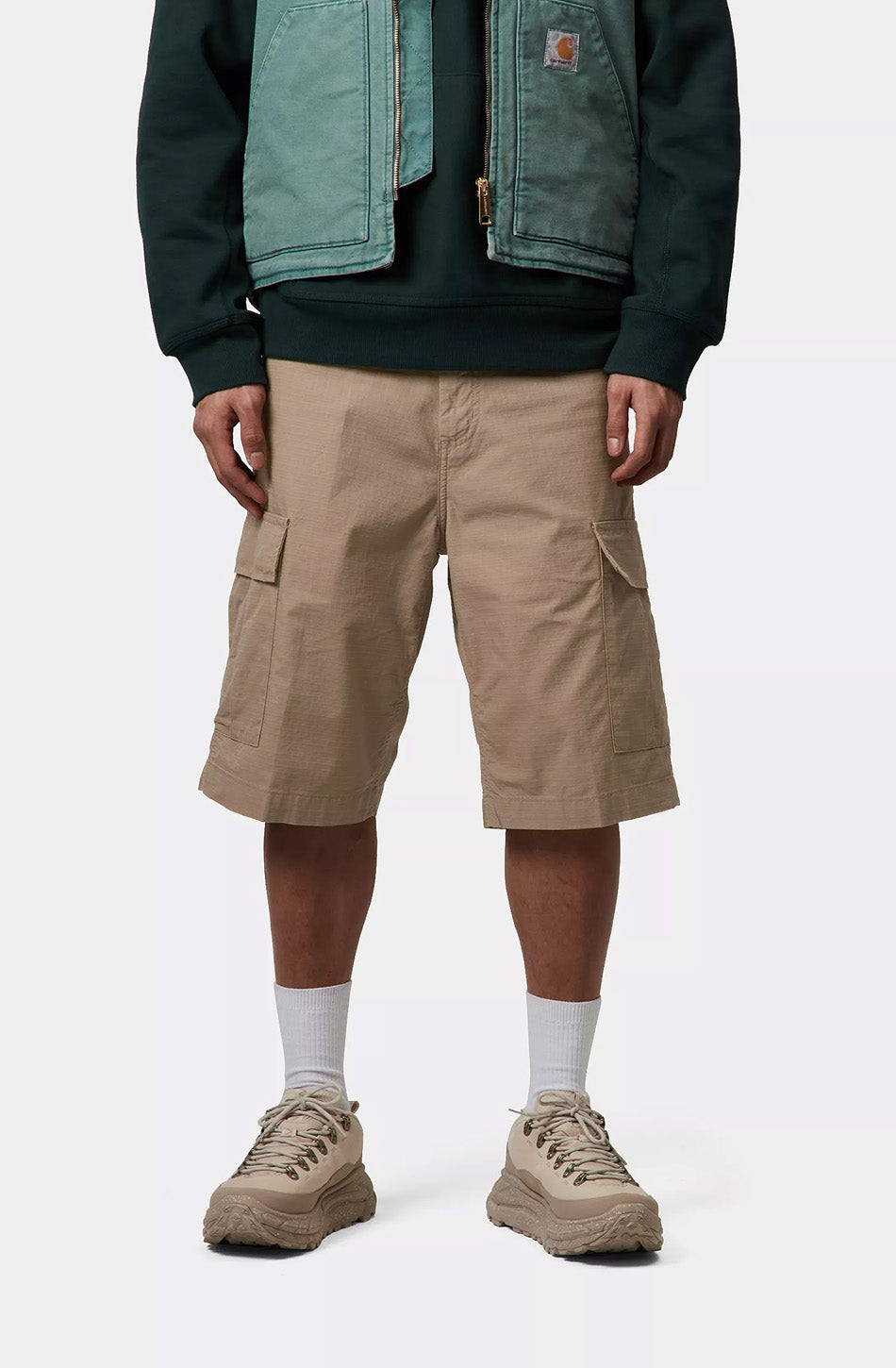 Charhartt WIP Cargo Columbia Leather Rinse Bermuda Shorts