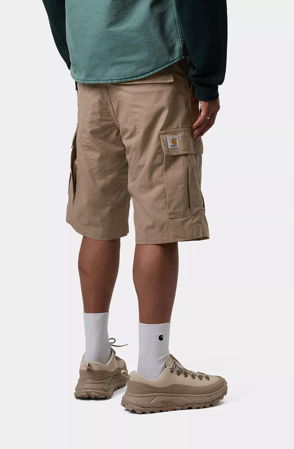 Charhartt WIP Cargo Columbia Leather Rinse Bermuda Shorts