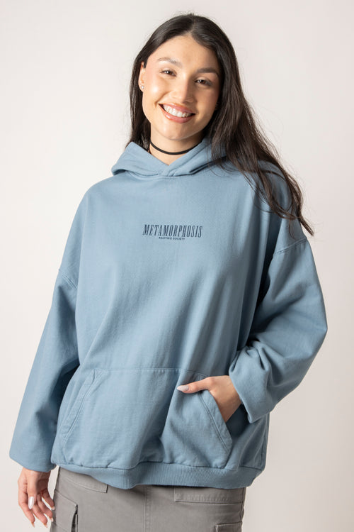 Sudadera Washed Metamorphosis Blue Fly