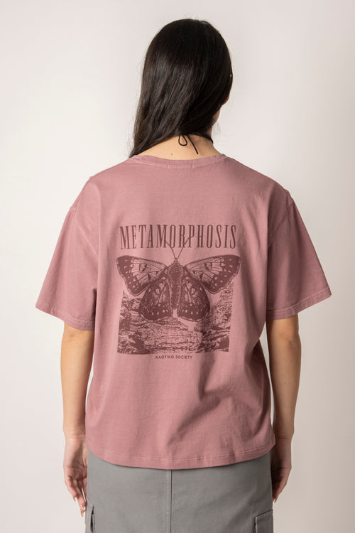 Camiseta Washed Metamorphosis Burgundy