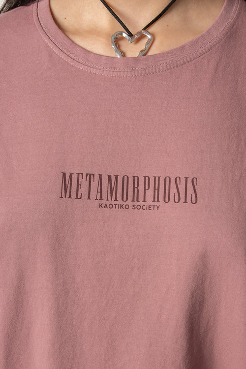 Camiseta Washed Metamorphosis Burgundy