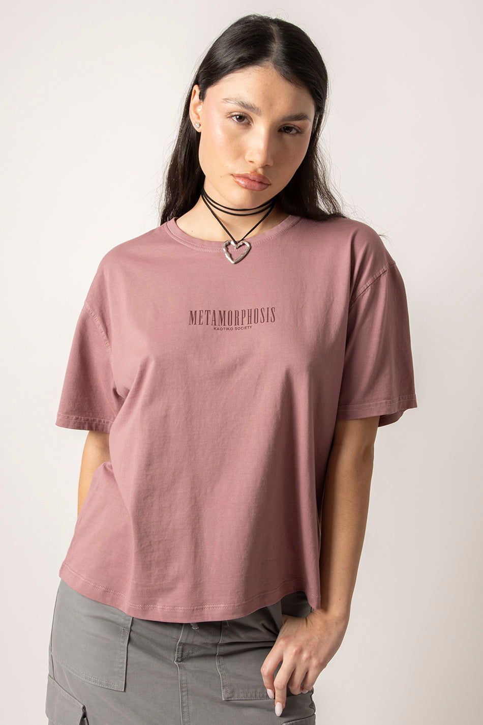 Camiseta Washed Metamorphosis Burgundy