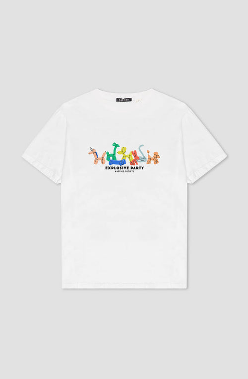 Washed Explosive Party White T-shirt
