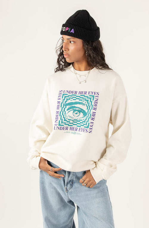 Sudadera Under Her Eyes Ivory