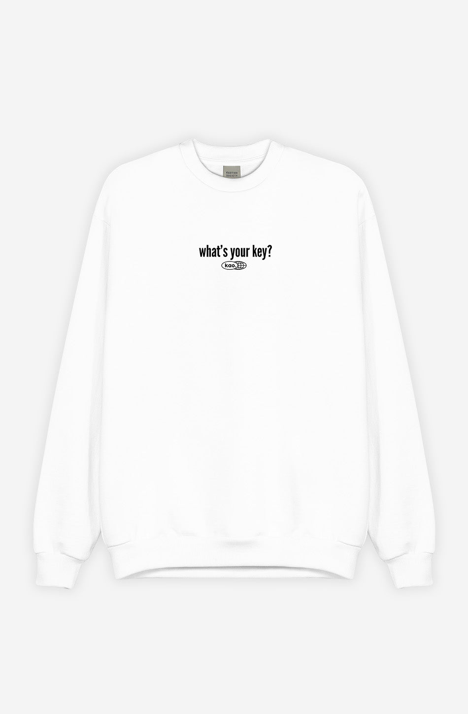Sudadera Organic Cotton What's Your Key White