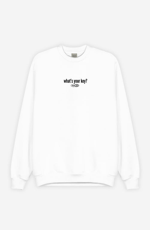 Sudadera Organic Cotton What's Your Key White