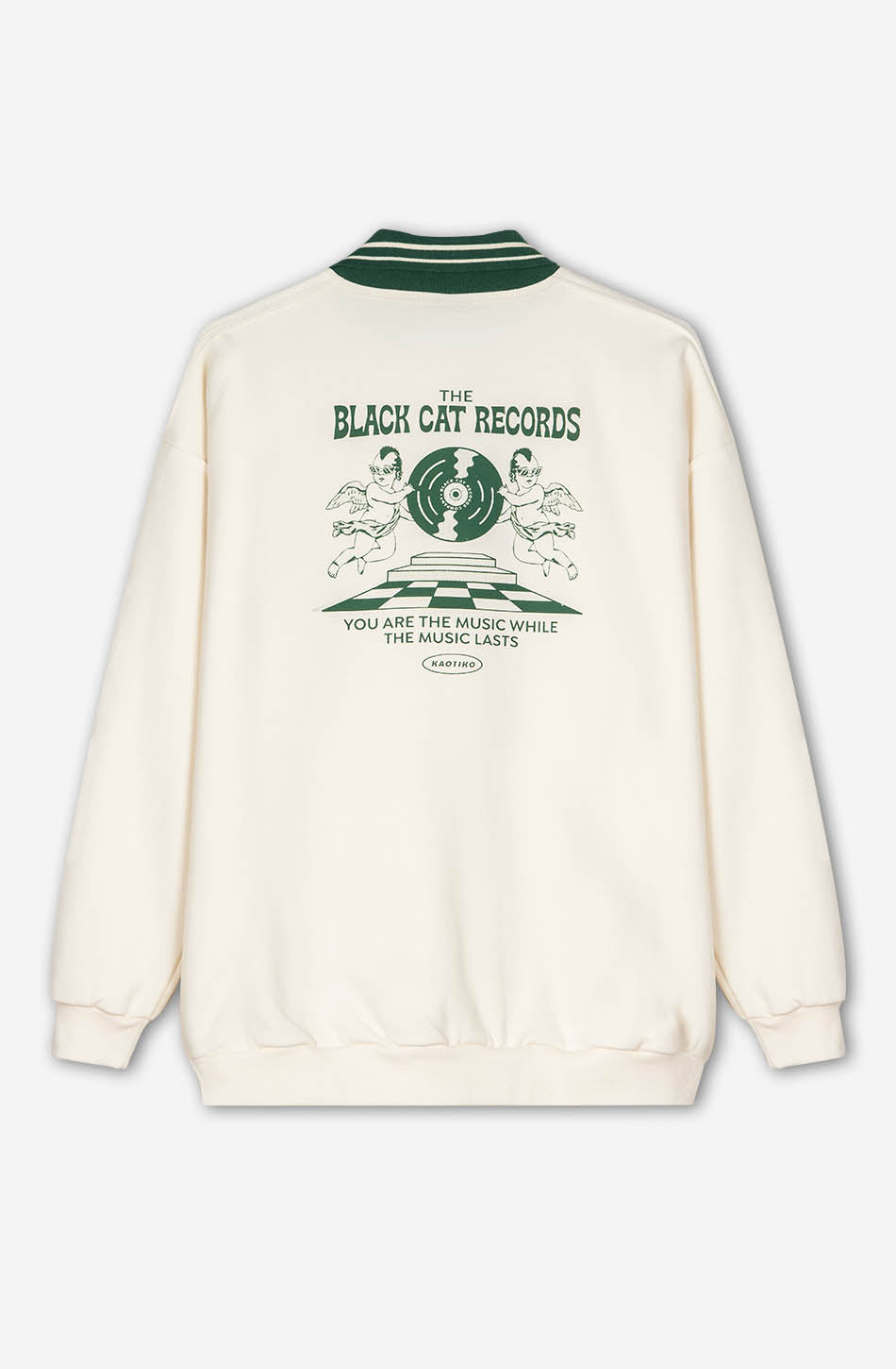 Sudadera The Black Cat Angels Ivory/ Green