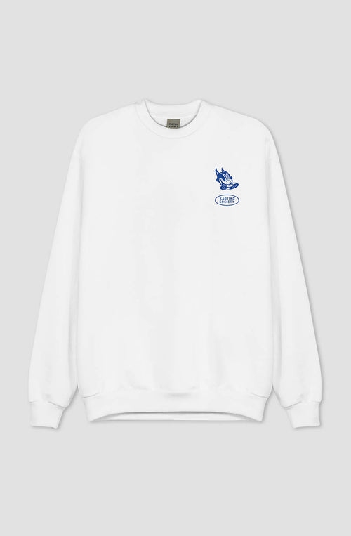 Sweatshirt Organic Cotton Just Dance Cat Music White