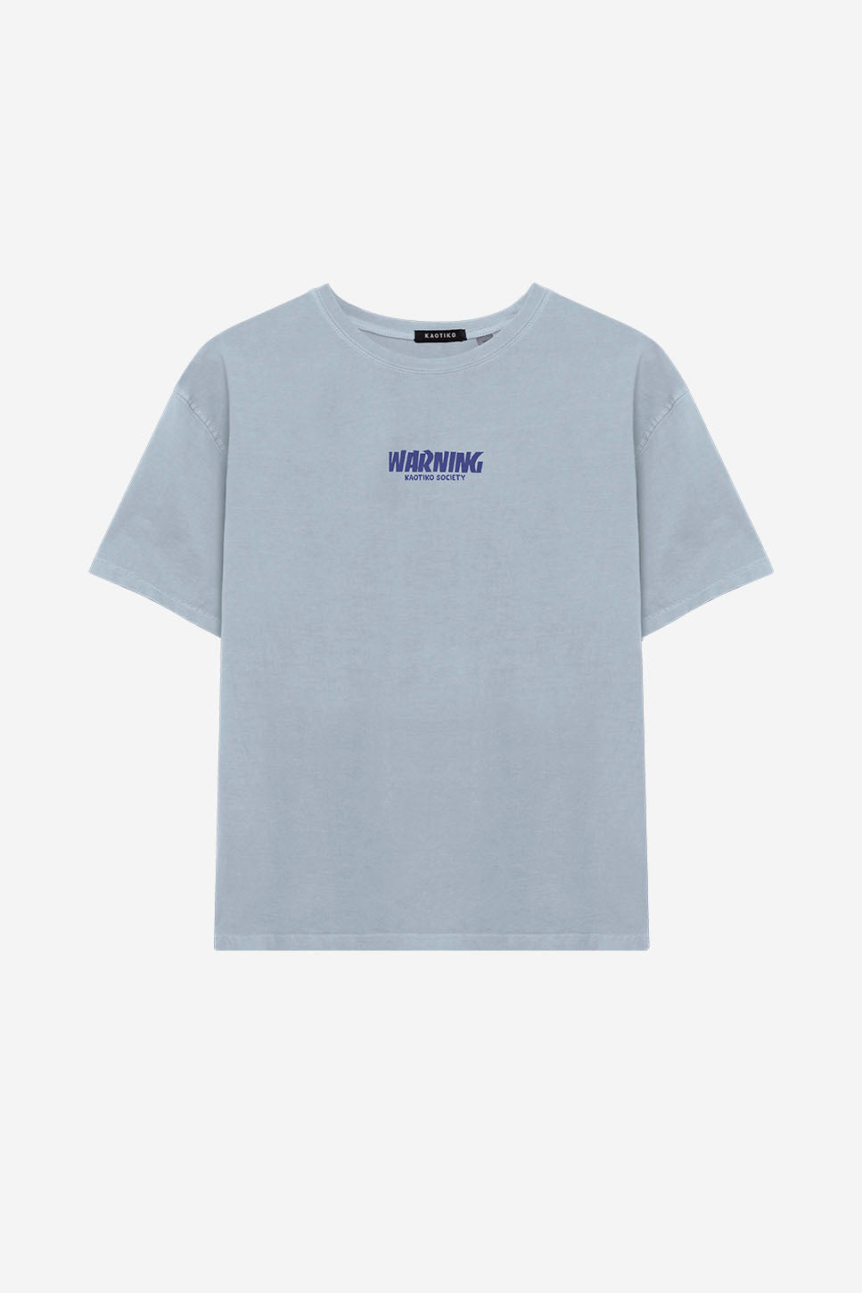 Camiseta Washed Warning Steel