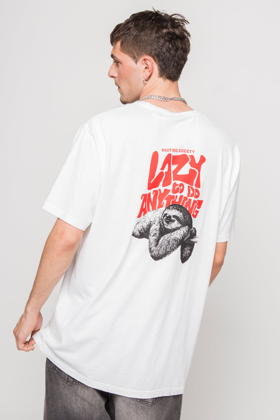 Washed Lazy White T-shirt