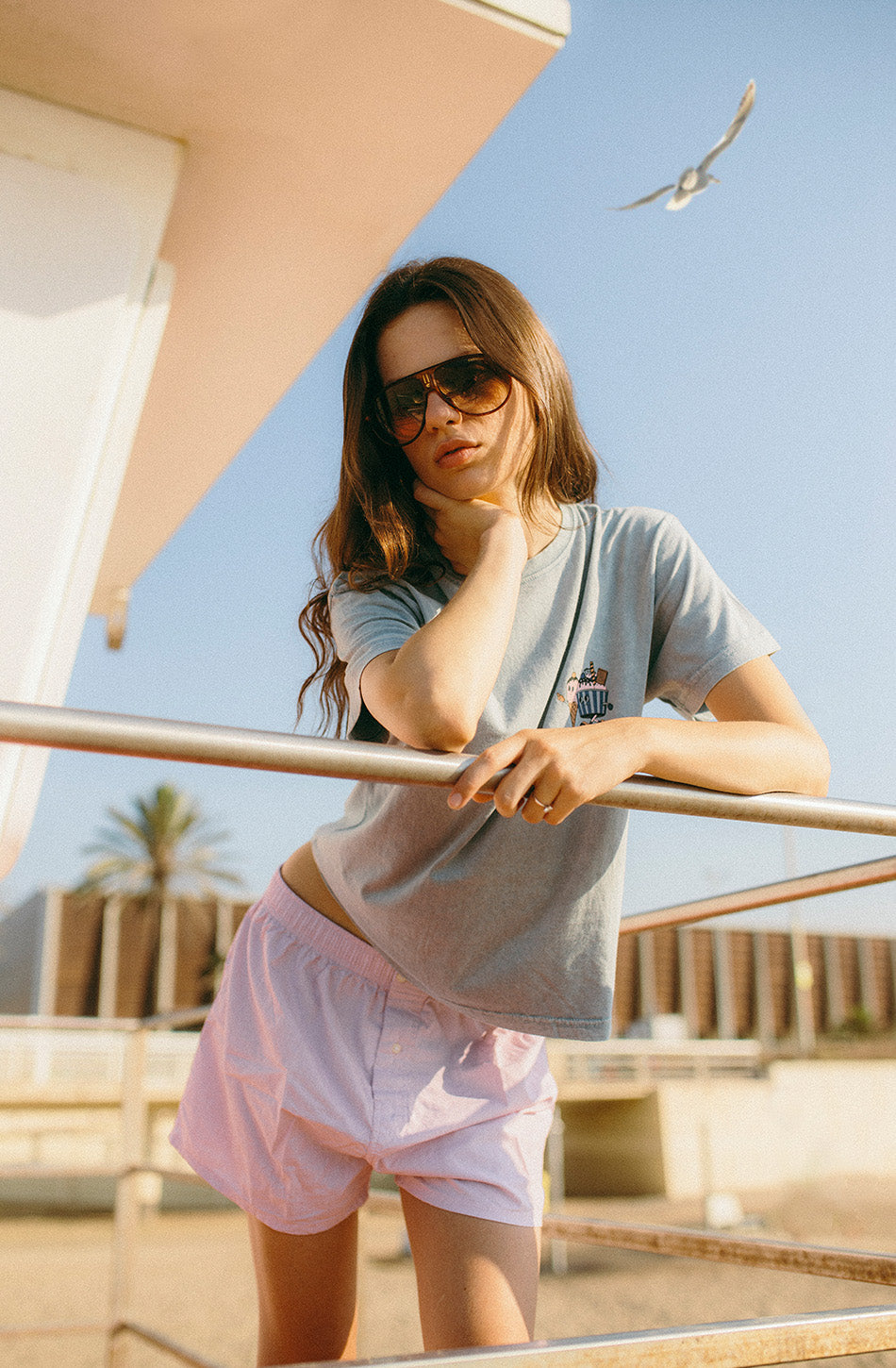 Camiseta Washed Ice Cream Steel