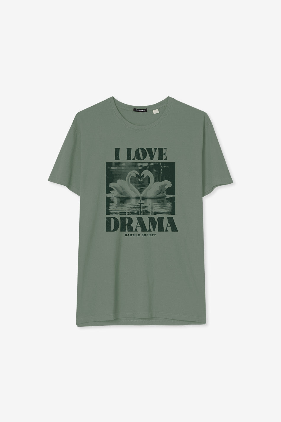 Camiseta Washed Swans Green