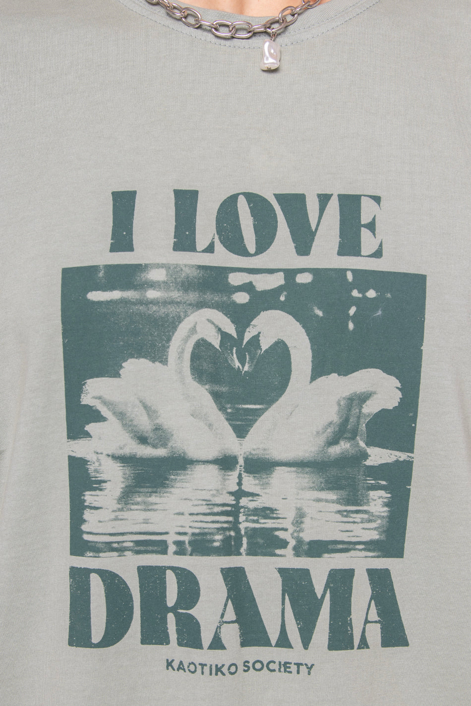 Camiseta Washed Swans Green