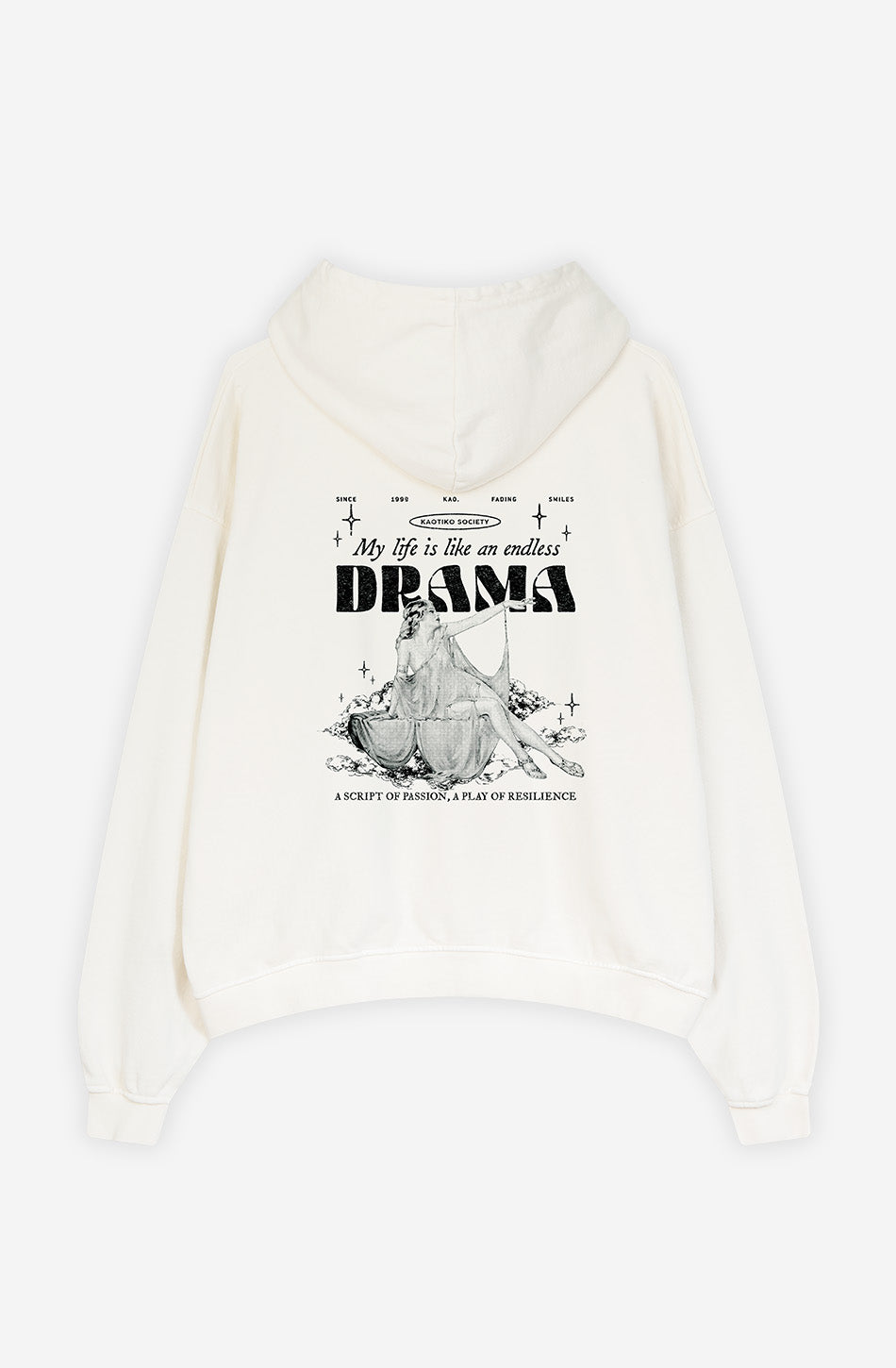 Sudadera Washed Drama Ivory