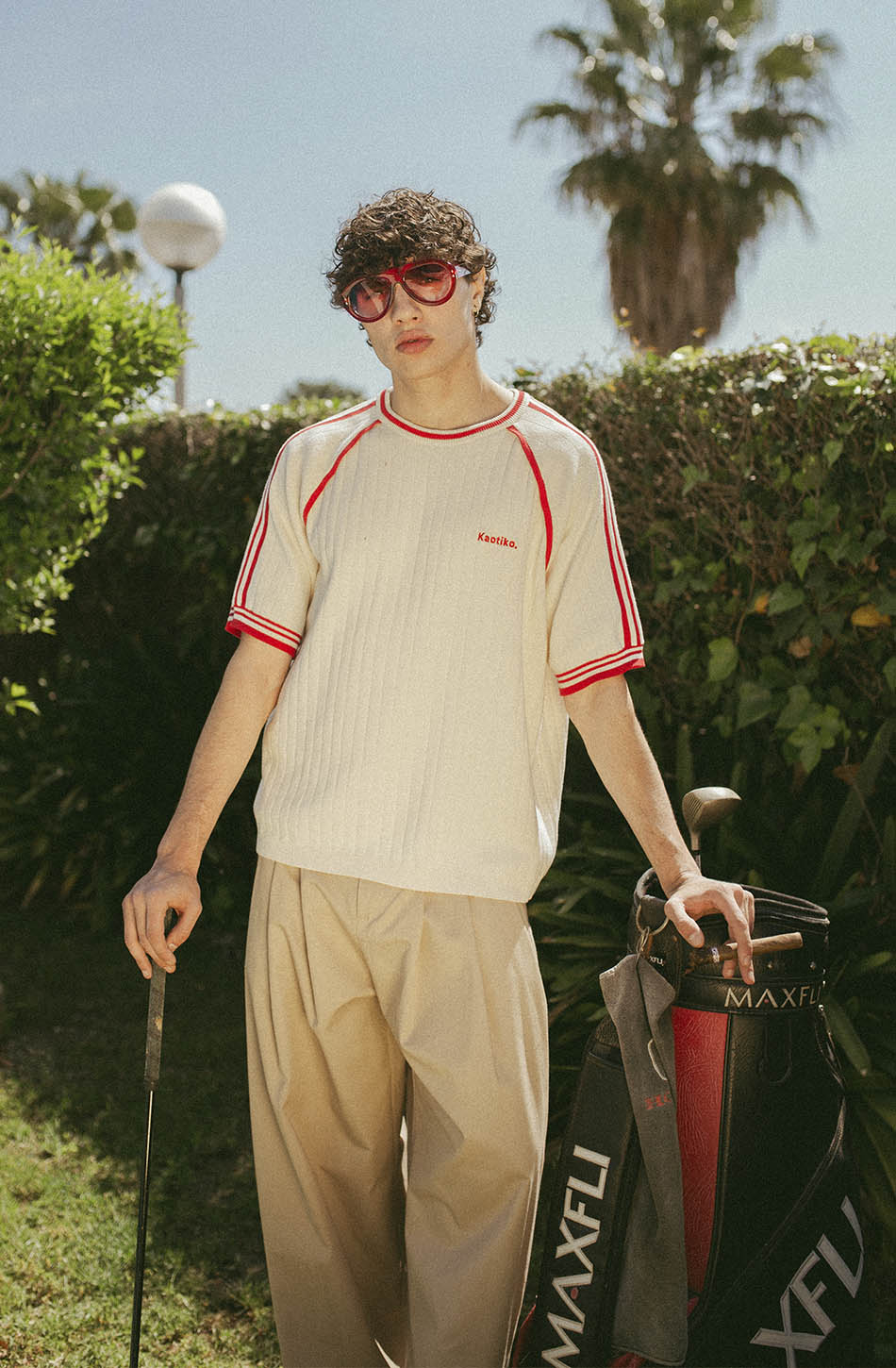 Vintage Ivory/Red Polo