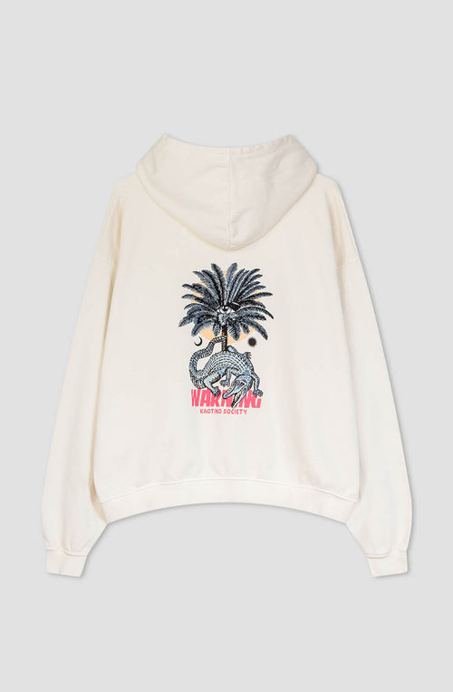 Sudadera Washed Warning Bone
